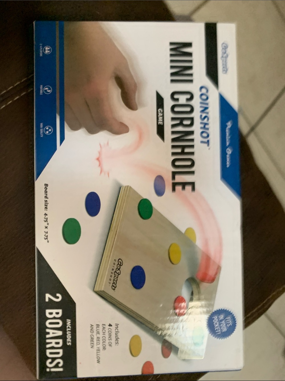 Mini Cornhole Game - Blue/Green/Red/Yellow